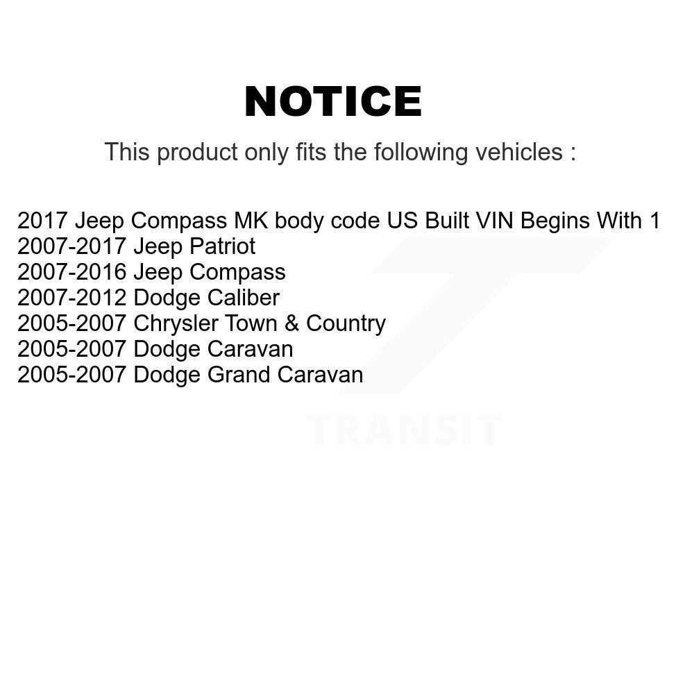 [Avant] Kit d'extrémité de biellette de direction pour Jeep Dodge Patriot Compass Grand Caravan Chrysler Town & Country Caliber K72-100779