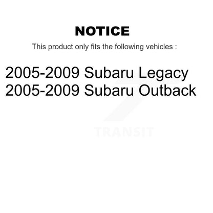 [Avant + Arrière] Kit de biellette de barre stabilisatrice de suspension pour 2005-2009 Subaru Outback Legacy K72-100795