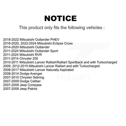 [Avant et Arrière] Kit de biellette de barre stabilisatrice de suspension pour Mitsubishi RVR Lancer Outlander Chrysler Dodge Eclipse Cross 200 K72-100805