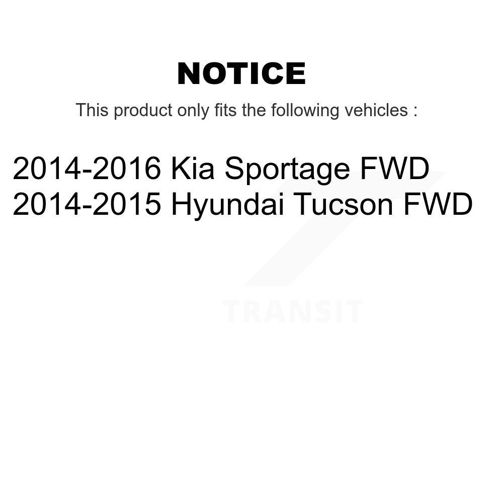 [Avant + Arrière] Kit de biellette de barre stabilisatrice de suspension pour Kia Sportage Hyundai Tucson FWD K72-100809