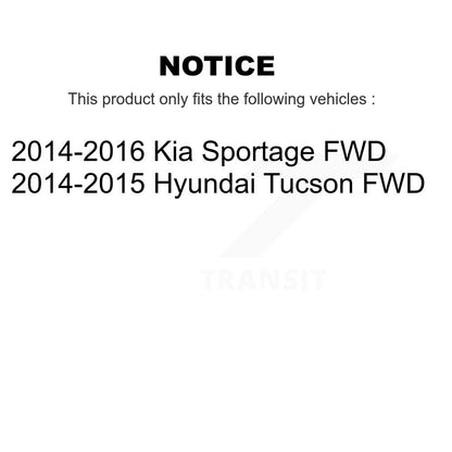 [Avant + Arrière] Kit de biellette de barre stabilisatrice de suspension pour Kia Sportage Hyundai Tucson FWD K72-100809