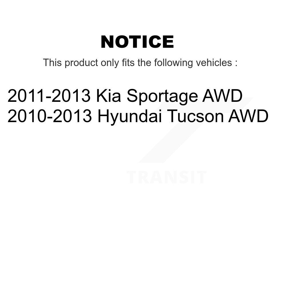 [Avant + Arrière] Kit de biellette de barre stabilisatrice de suspension pour Hyundai Tucson Kia Sportage AWD K72-100810
