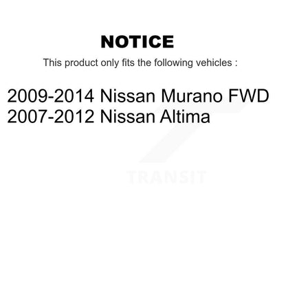 [Avant + Arrière] Kit de biellette de barre stabilisatrice de suspension pour Nissan Altima K72-100844