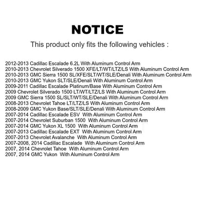 [Avant] Rotule de suspension pour Chevrolet GMC Sierra 1500 Silverado Avalanche Tahoe K72-100915
