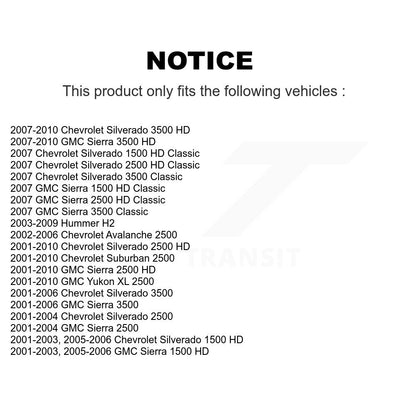 [Avant] Kit de Rotule de suspension pour Chevrolet Silverado 2500 HD GMC Sierra 3500 Hummer H2 Classic 1500 Suburban Yukon XL Avalanche K72-100948