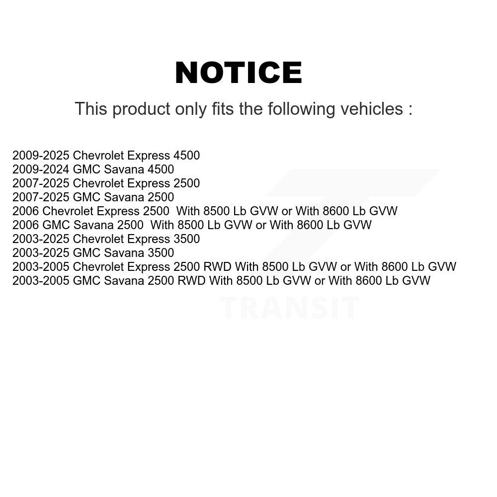 [Avant] Kit de Rotule de suspension pour Chevrolet Express 3500 2500 GMC Savana 4500 K72-100949