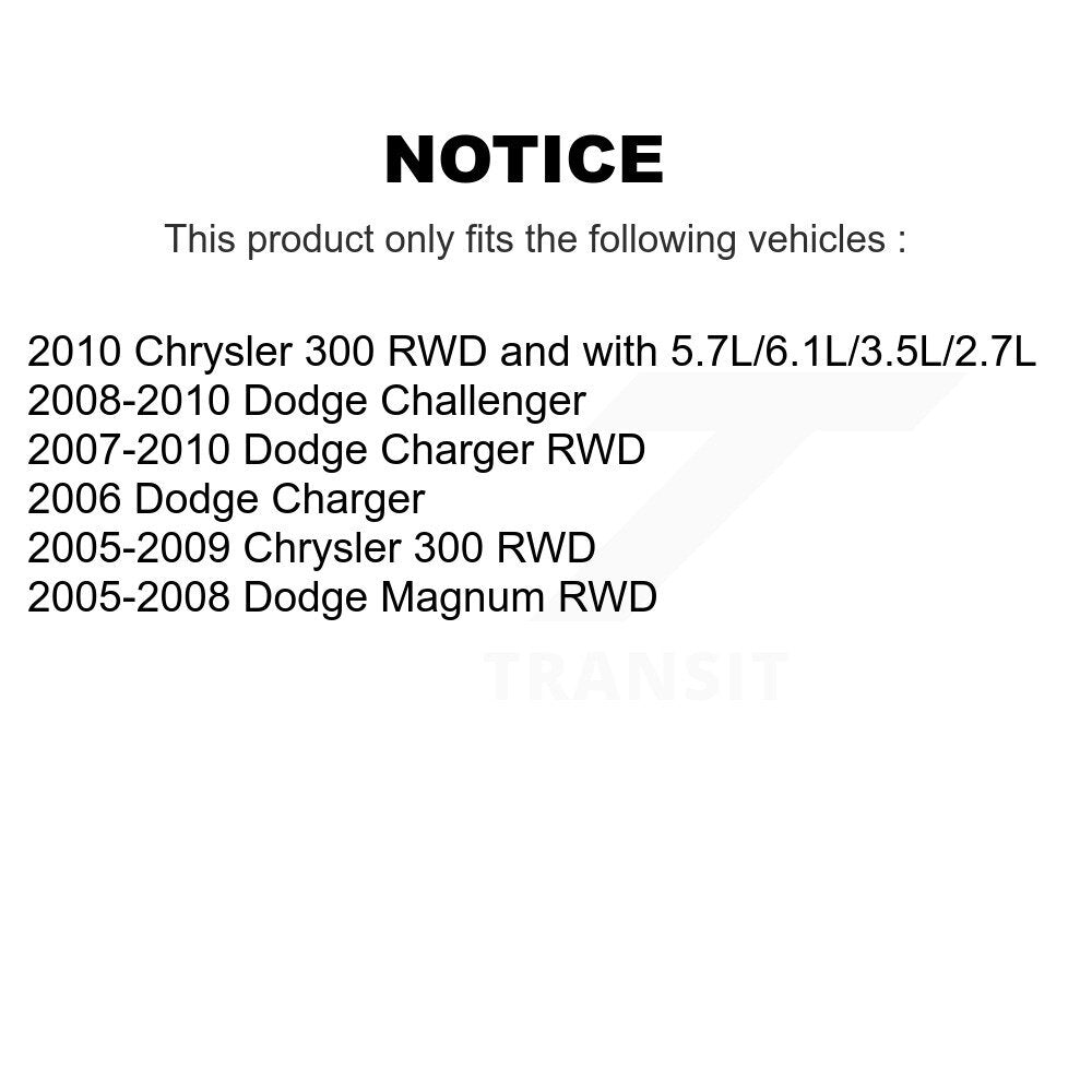 [Avant] Kit d'ensemble de bras de suspension et joint à rotule pour Dodge Chrysler 300 Charger Magnum Challenger K72-100996