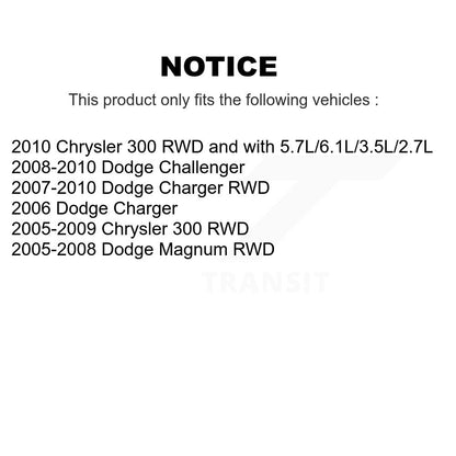 [Avant] Kit d'ensemble de bras de suspension et joint à rotule pour Dodge Chrysler 300 Charger Magnum Challenger K72-100996