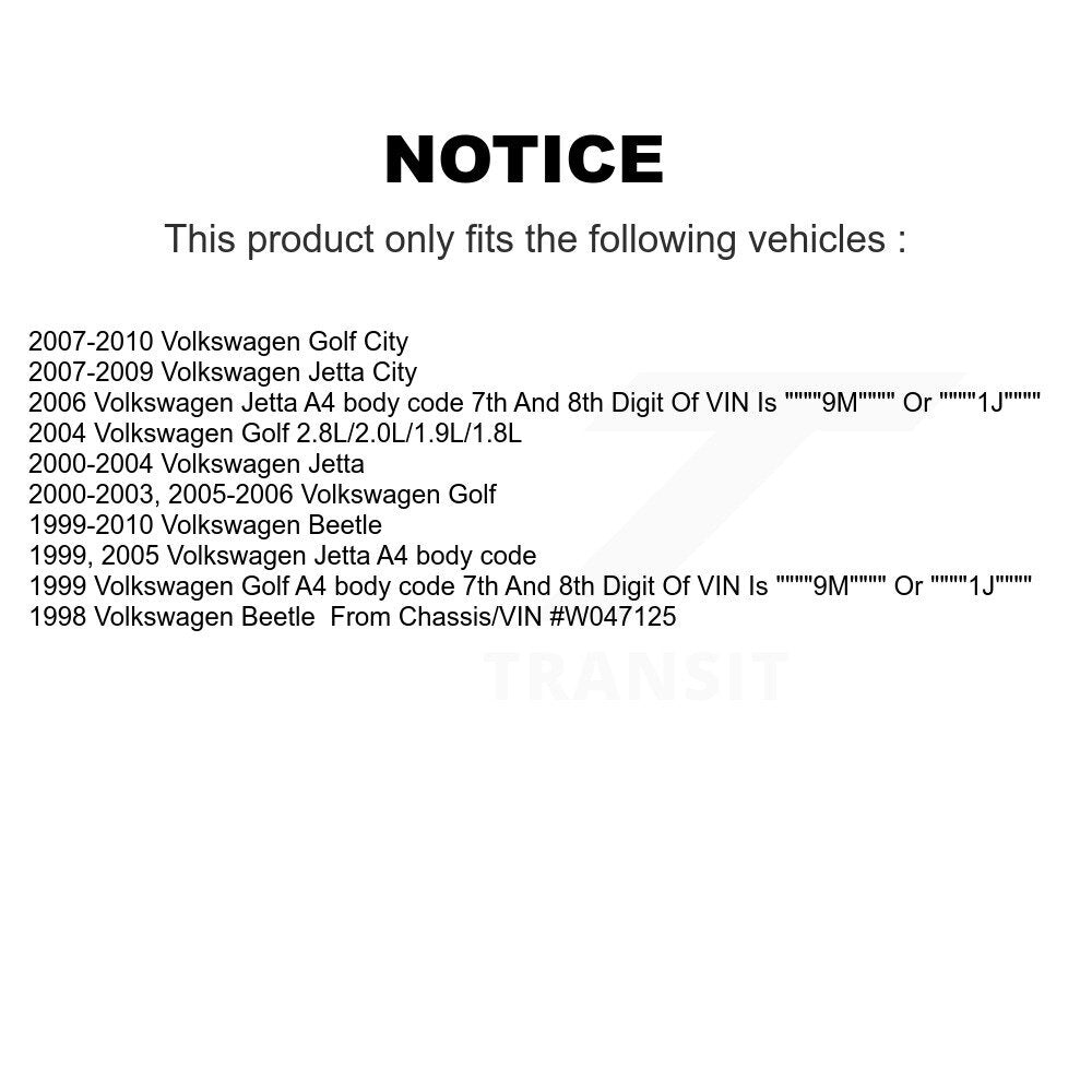 [Avant] Ensemble de bras de suspension et joint à rotule pour Volkswagen Jetta Golf Beetle City K72-101010