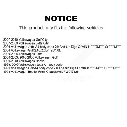 [Avant] Ensemble de bras de suspension et joint à rotule pour Volkswagen Jetta Golf Beetle City K72-101010