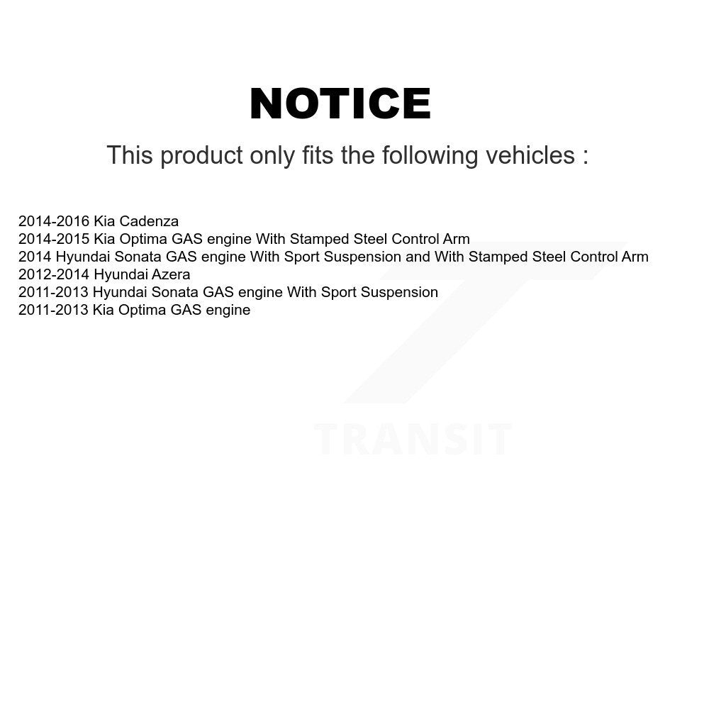 [Avant] Kit d'ensemble de bras de suspension et joint à rotule pour Hyundai Sonata Kia Optima Cadenza K72-101021