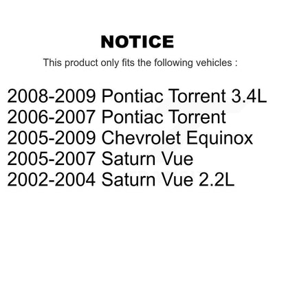 [Avant] Kit d'ensemble de bras de suspension et joint à rotule pour Chevrolet Equinox Saturn Vue Pontiac Torrent K72-101045