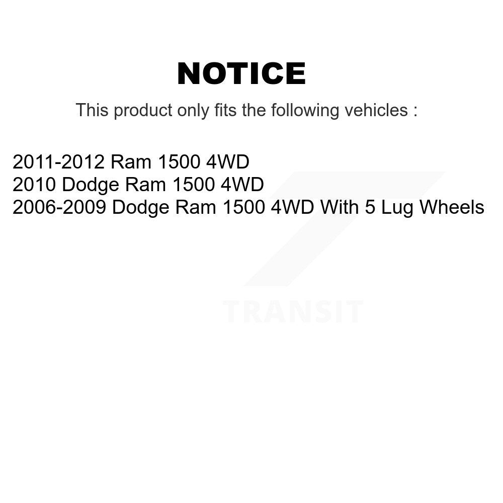[Avant] Kit d'ensemble de bras de suspension et joint à rotule pour Dodge Ram 1500 4WD K72-101050
