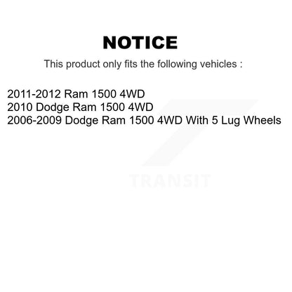 [Avant] Kit d'ensemble de bras de suspension et joint à rotule pour Dodge Ram 1500 4WD K72-101050