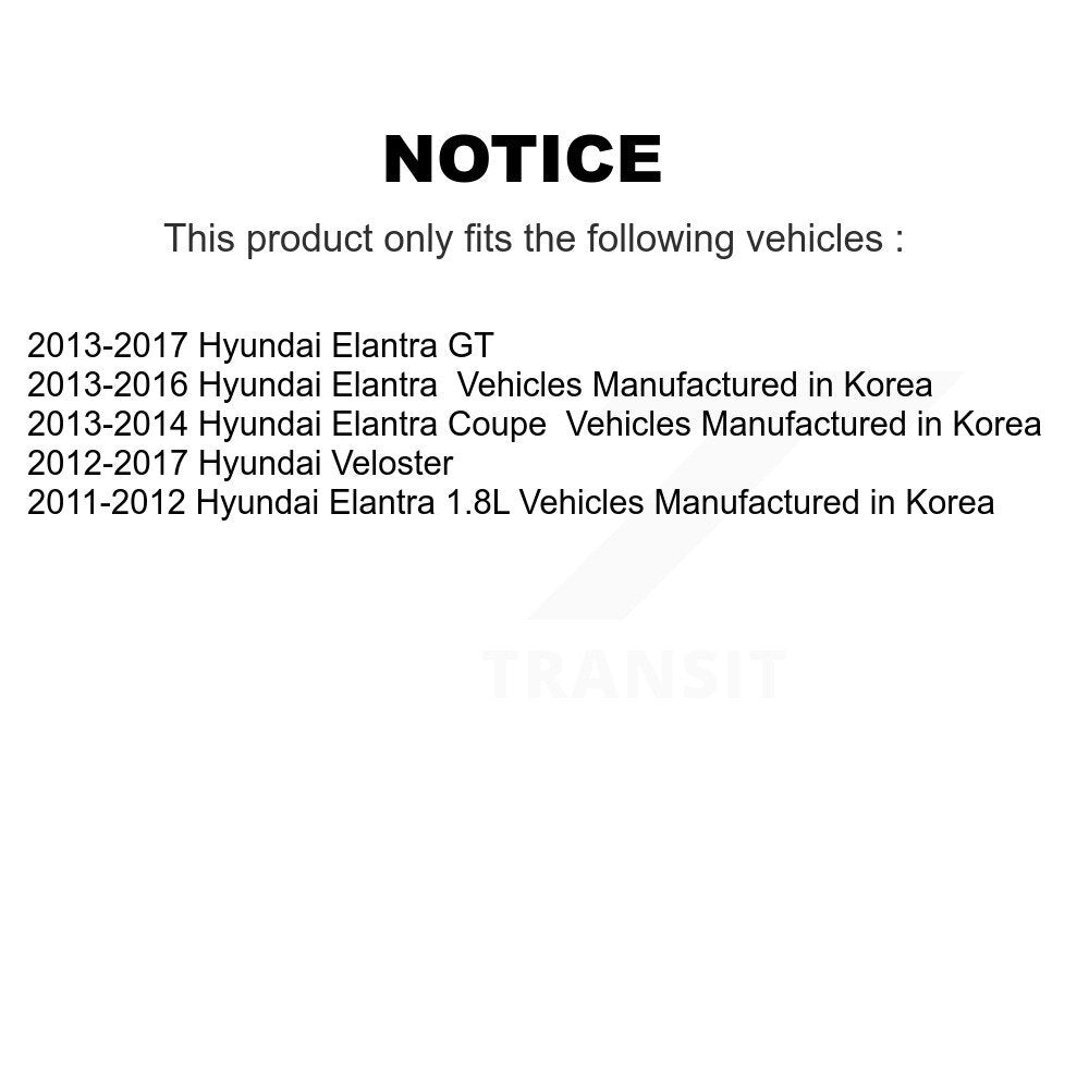 [Avant] Kit de Rotule de suspension pour Hyundai Elantra Veloster GT Coupe K72-101068
