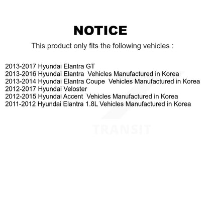 [Avant] Kit de Rotule de suspension pour Hyundai Elantra Accent Veloster GT Coupe K72-101072