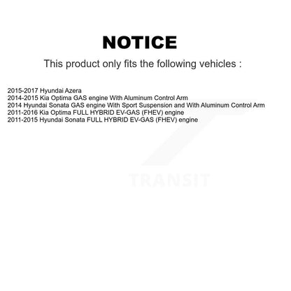 [Avant] Kit d'ensemble de bras de suspension et joint à rotule pour Kia Optima Hyundai Azera K72-101107