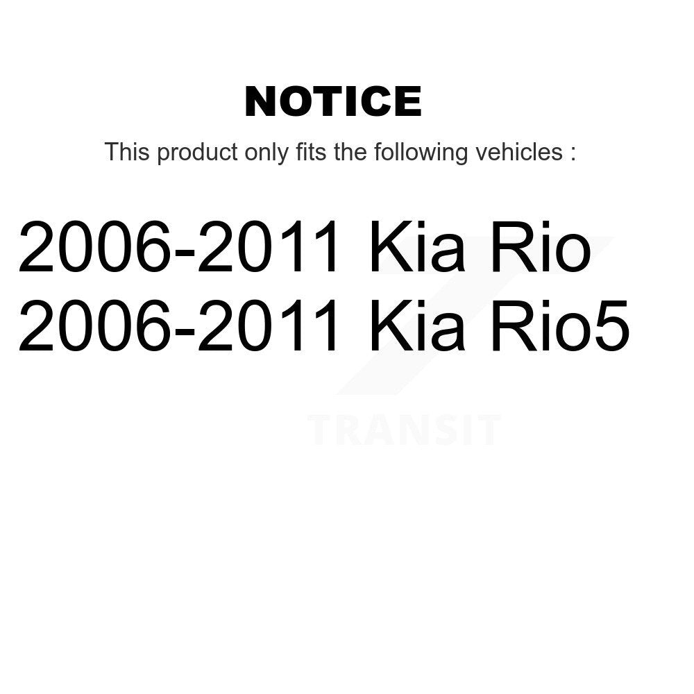 [Intérieur inférieur avant vers l'avant] Kit de Bague de bras de suspension pour 2006-2011 Kia Rio Rio5 K72-101114