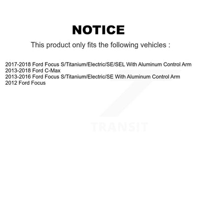 [Avant] Kit d'ensemble de bras de suspension et joint à rotule pour Ford Focus C-Max K72-101118