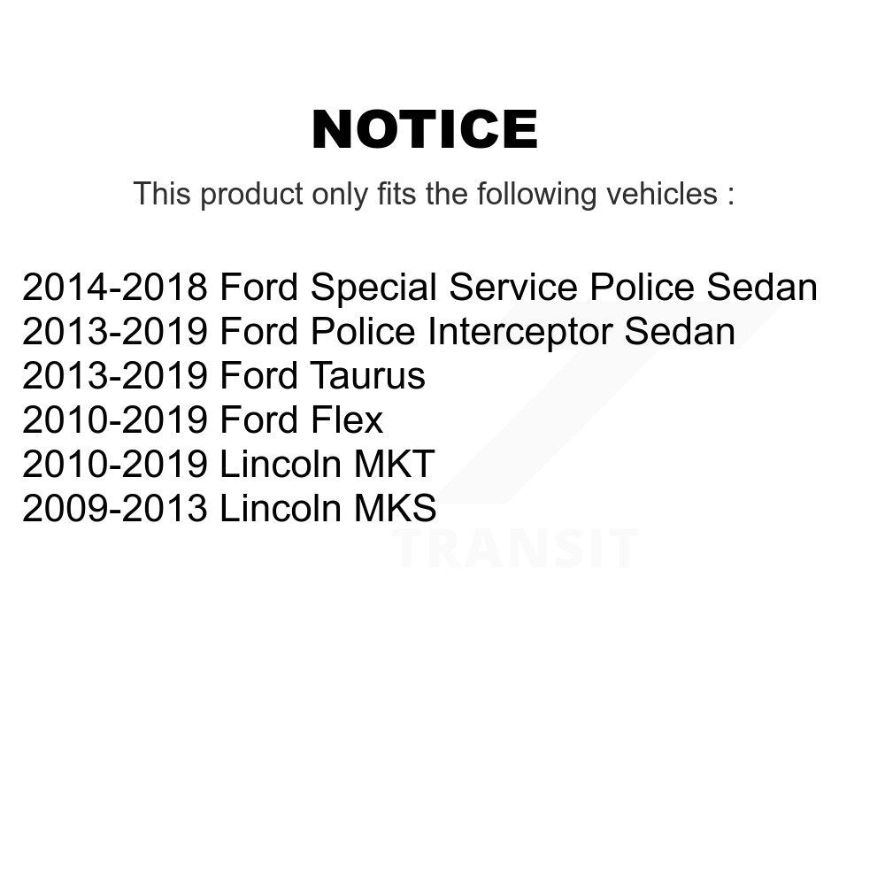 [Avant] Kit d'ensemble de bras de suspension et joint à rotule pour Ford Taurus Flex Lincoln MKS Police Interceptor Sedan MKT Special Service K72-101119