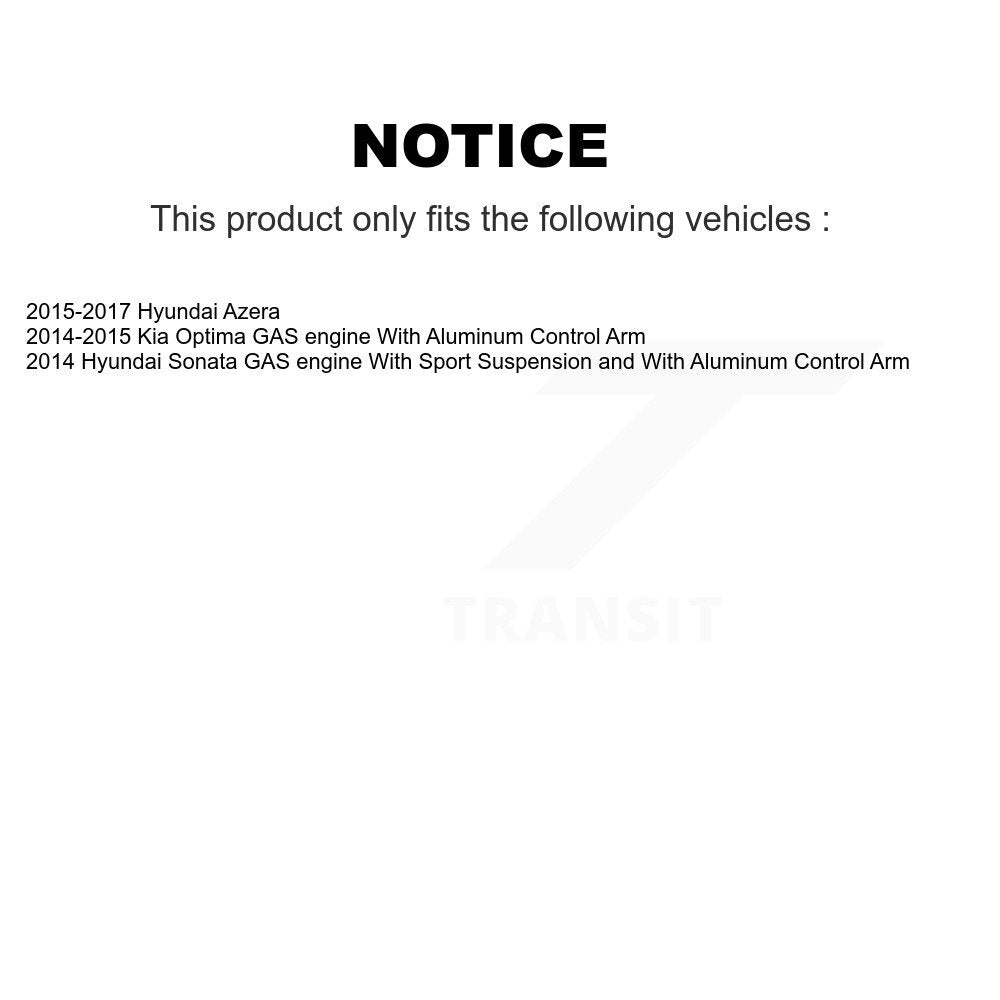 [Avant] Kit d'ensemble de bras de suspension et joint à rotule pour Kia Optima Hyundai Azera K72-101129