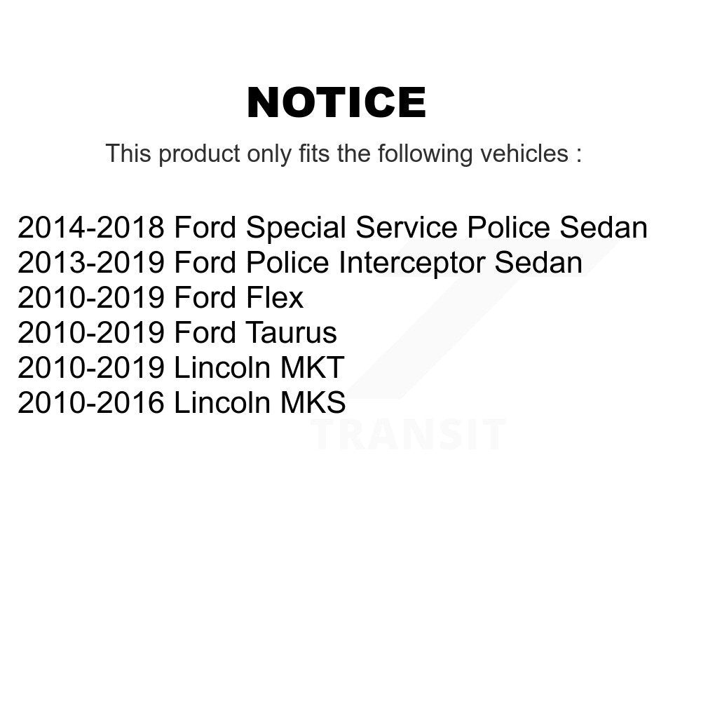 [Avant] Kit de biellette de barre stabilisatrice de suspension pour Ford Taurus Flex Lincoln MKS Police Interceptor Sedan MKT Special Service K72-101133