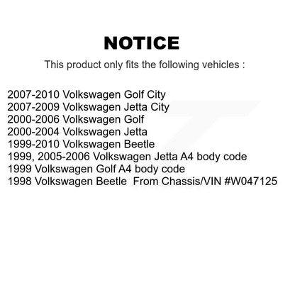 [Avant] Kit d'extrémité de biellette de direction pour Volkswagen Jetta Beetle Golf City K72-101221