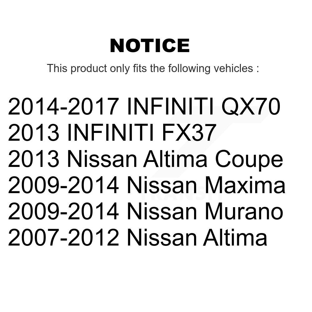 [Avant] Kit d'extrémité de biellette de direction pour Nissan Altima Maxima Murano K72-101242