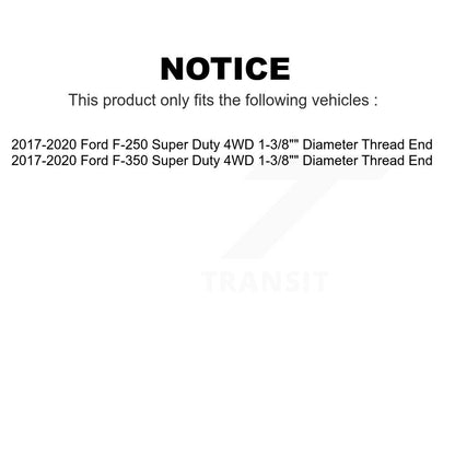 [Avant] Kit de Rotule de suspension pour 2017-2020 Ford F-250 Super Duty F-350 1-3/8" Diameter Thread 4WD K72-101287