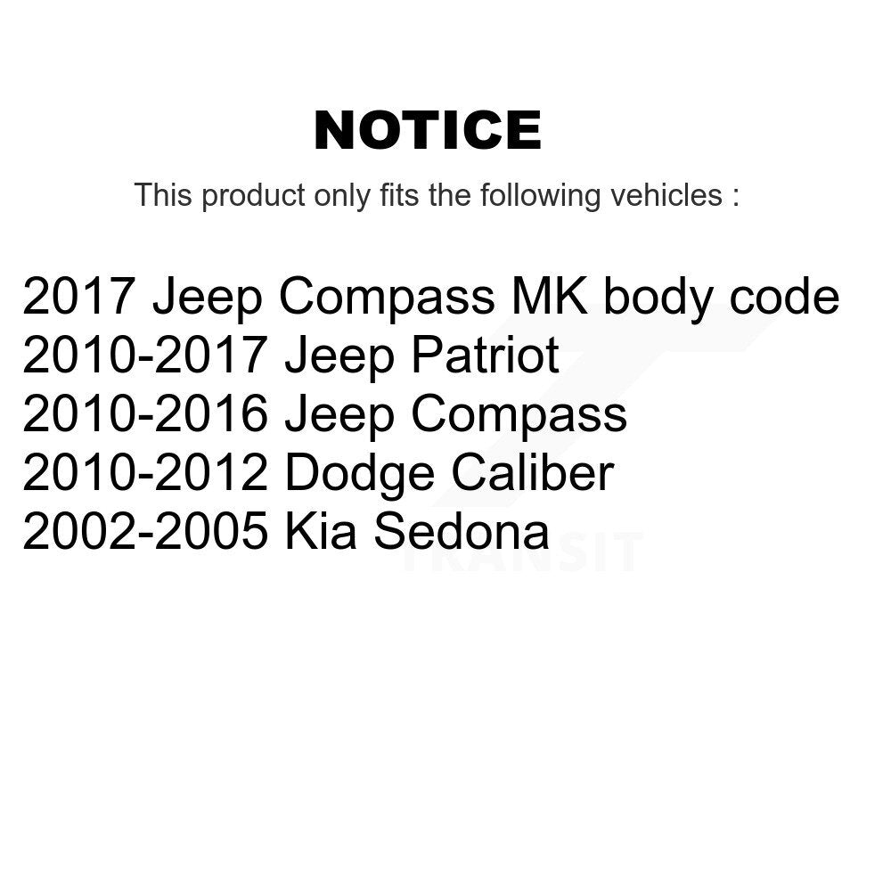 [Arrière] Kit de biellette de barre stabilisatrice de suspension pour 2002-2005 Kia Sedona K72-101310