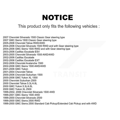 [Avant Extérieur] Extrémité de biellette de direction pour Chevrolet GMC Silverado 1500 Sierra Avalanche Yukon XL K72-101330