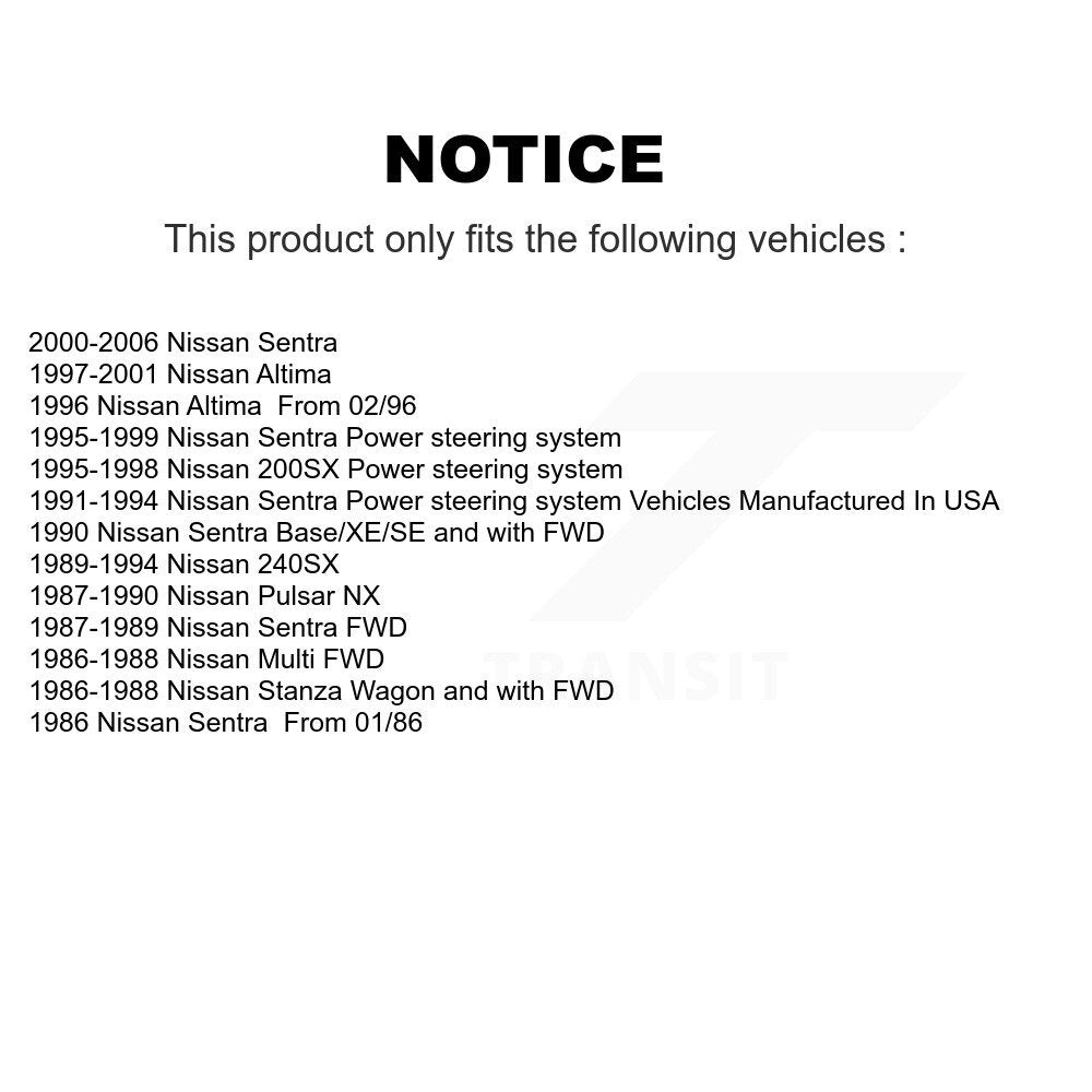 [Avant Extérieur] Extrémité de biellette de direction pour Nissan Sentra 240SX Altima Pulsar NX 200SX Stanza Multi K72-101356