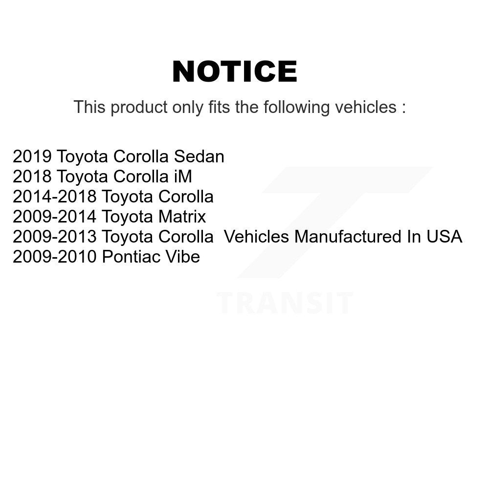 [Avant Extérieur] Extrémité de biellette de direction pour Toyota Corolla Matrix Pontiac Vibe iM K72-101367
