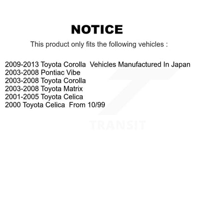[Avant Inférieur] Bras de suspension pour Toyota Corolla Matrix Pontiac Vibe Celica K72-101434