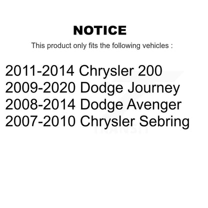 [Avant Inférieur] Bras de suspension pour Dodge Journey Chrysler 200 Avenger Sebring K72-101436