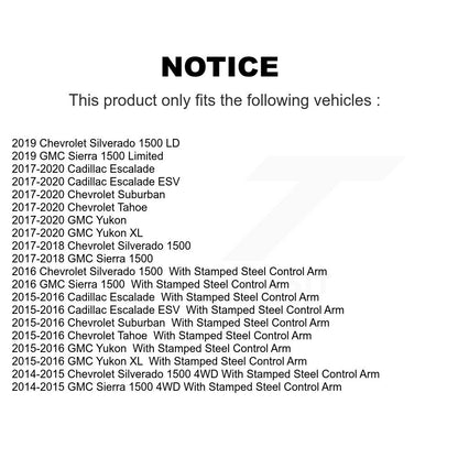 [Avant] Rotule de suspension pour GMC Chevrolet Sierra 1500 Silverado Tahoe Yukon XL K72-101452
