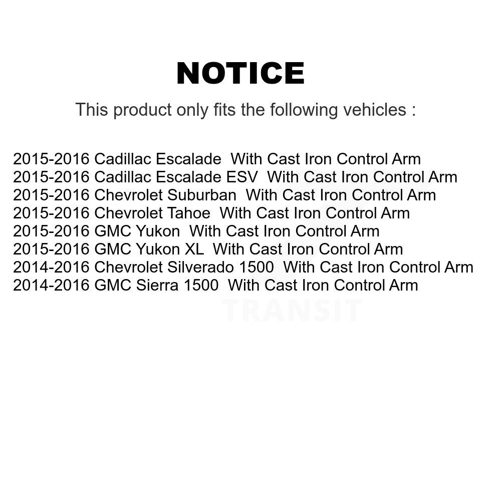 [Avant] Rotule de suspension pour GMC Sierra 1500 Chevrolet Silverado Tahoe Cadillac K72-101453