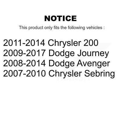 [Arrière] Bague de bras de suspension arrière pour Dodge Journey Chrysler 200 Avenger Sebring K72-101478