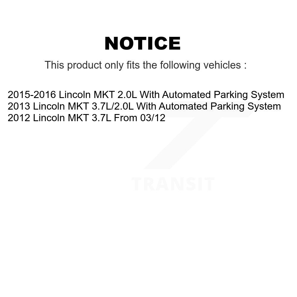 [Avant] Ensemble de bras de suspension et joint à rotule pour Lincoln MKT K72-101528