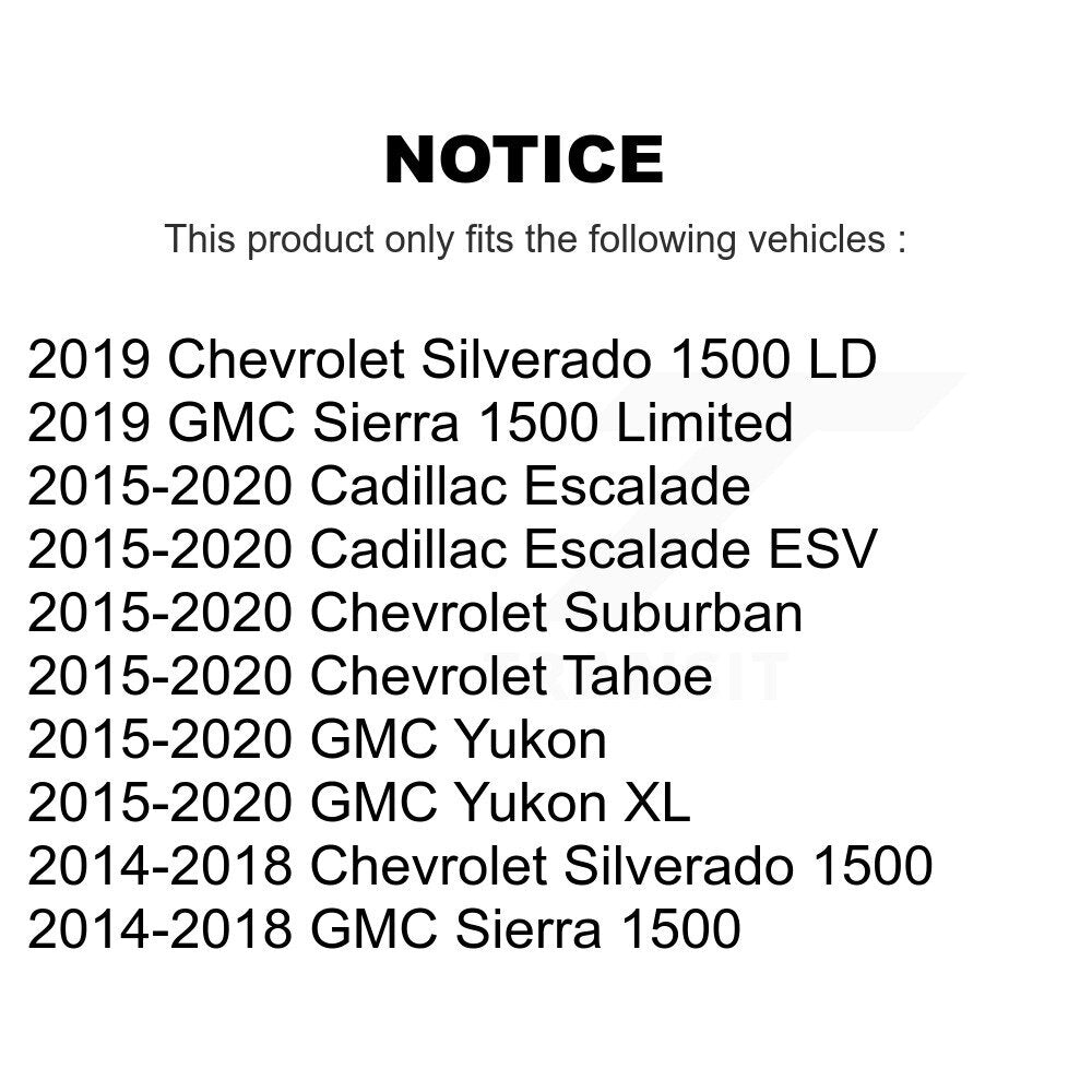 [Avant Intérieur] Extrémité de biellette de direction pour GMC Chevrolet Sierra 1500 Silverado Tahoe Yukon Cadillac K72-101551