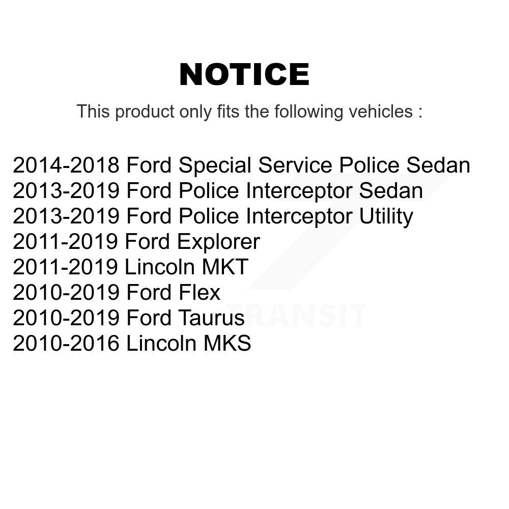 [Arrière] Kit de biellette de barre stabilisatrice de suspension pour Ford Explorer Flex Taurus Police Interceptor Utility Sedan Lincoln MKS K72-101563