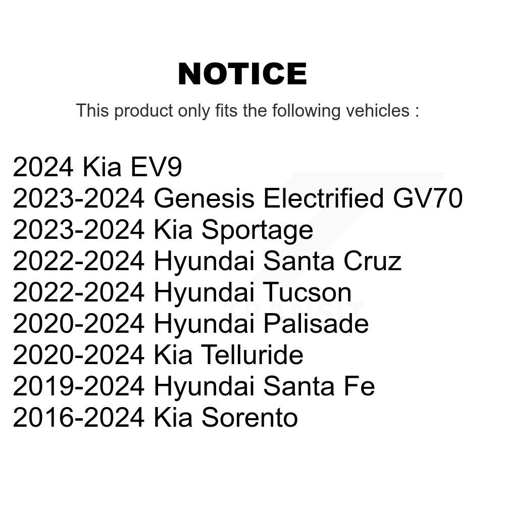 [Avant] Kit de biellette de barre stabilisatrice de suspension pour Hyundai Kia Sorento Tucson Santa Fe Sportage Palisade Telluride Cruz K72-101567