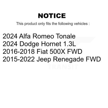 [Avant et Arrière] Kit de biellette de barre stabilisatrice de suspension pour Jeep Renegade Fiat 500X Dodge Hornet Alfa Romeo Tonale K72-101585