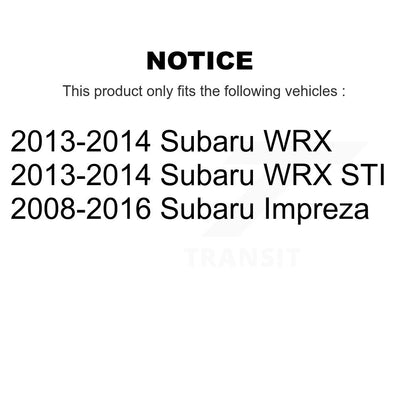 [Avant et Arrière] Kit de biellette de barre stabilisatrice de suspension pour Subaru Impreza WRX STI K72-101589