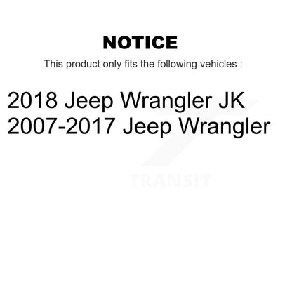 [Avant et Arrière] Kit de biellette de barre stabilisatrice de suspension pour Jeep Wrangler JK K72-101590
