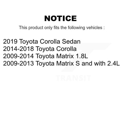 [Avant] Extrémité de biellette de direction pour Toyota Corolla Matrix K72-101615