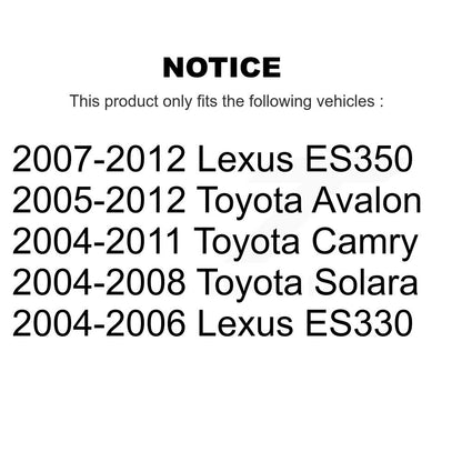 [Avant] Kit de Roulement de roue pour Toyota Camry Lexus Avalon ES350 Solara ES330 K77-100061