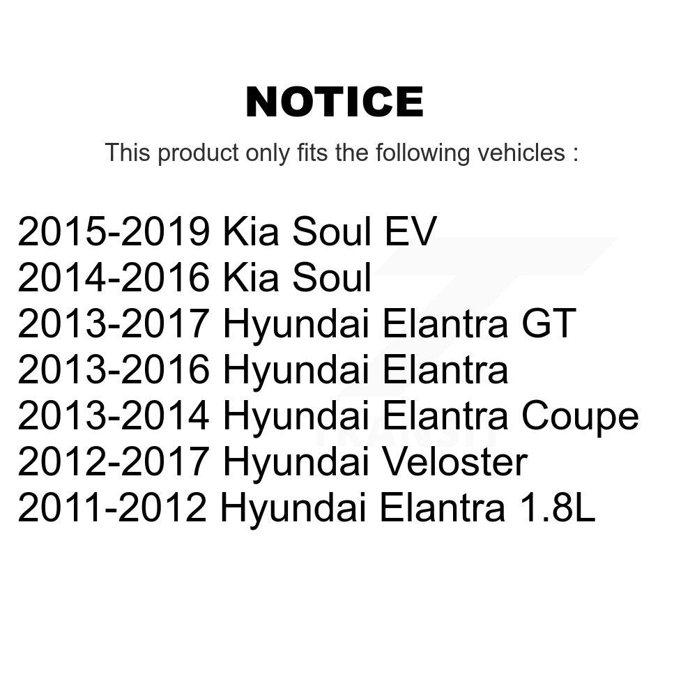 [Avant] Kit de Roulement de roue pour Hyundai Elantra Kia Soul Veloster GT Coupe EV K77-100073