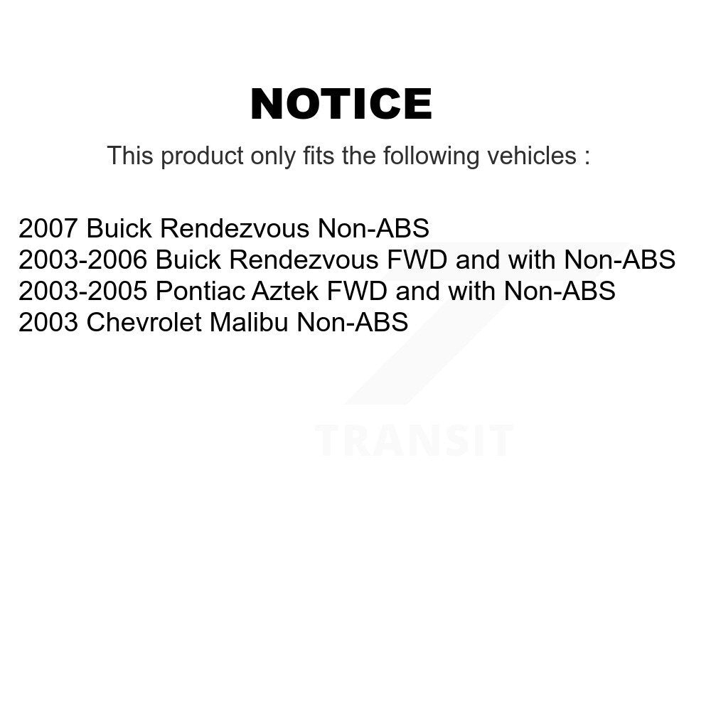 [Avant] Kit d'ensemble roulement de roue et moyeu pour Buick Rendezvous Pontiac Aztek K77-100102