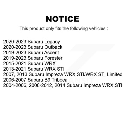 [Avant] Kit d'ensemble roulement de roue et moyeu pour Subaru Impreza Forester WRX Ascent STI B9 Tribeca K77-100137